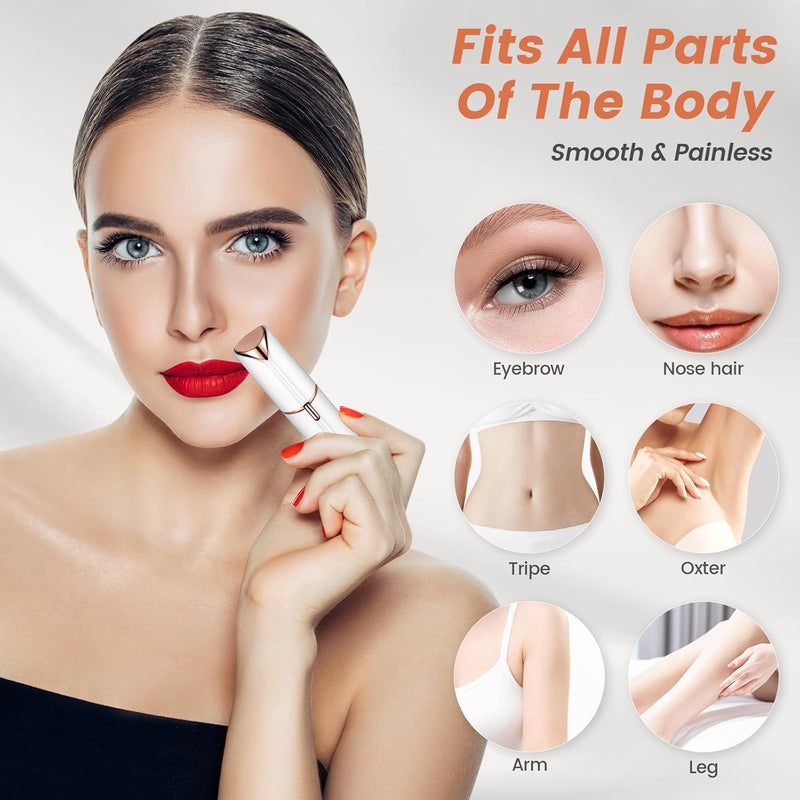 claities Facial Hair Remover for Women Shaver for Women Painless Face Shaver -Mini Hair Remover, Electric Razor Shaver Portable Bikini Epilator for Lips, Chin, Armpit, Peach Fuzz,Neck, Cheek as Seen on TV - Image 3